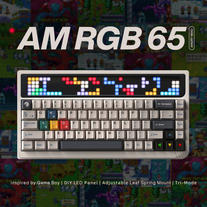 Bàn phím cơ Angry Miao AM RGB 65 - Cloud White (Bundle)