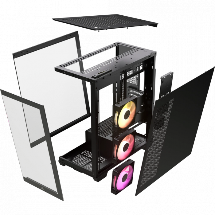 CASE Corsair iCUE LINK 3500X RGB Mid-Tower PC Case – Black