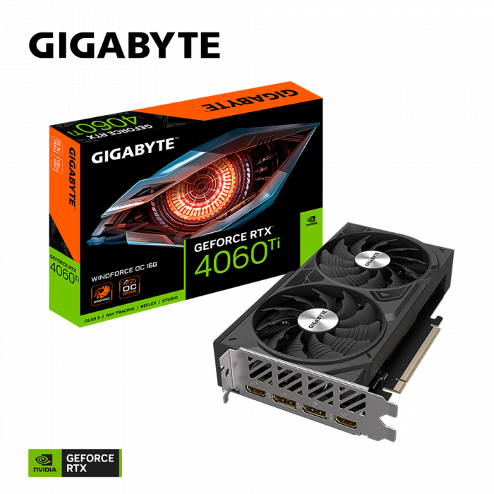 VGA GIGABYTE GeForce RTX™ 4060 Ti WINDFORCE OC 16G