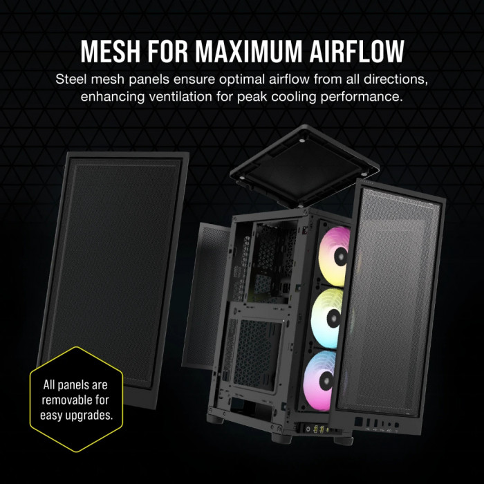 CASE Corsair 2000D RGB AIRFLOW Mini-ITX PC Case – Black