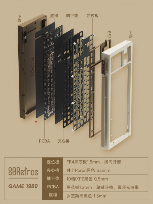 Keycap 80Retros GAME 1989 Keyboard Kit