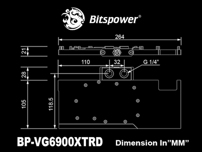 Bitspower Classic VGA Water Block For AMD Radeon RX 6900 XT