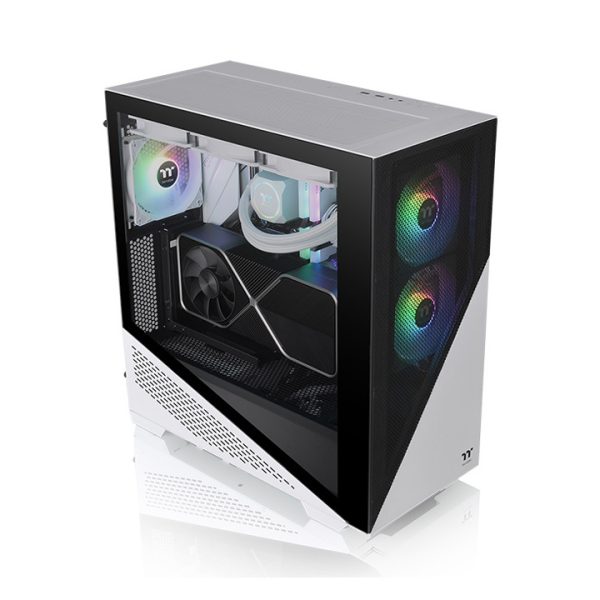 Case Thermaltake Divider 370 TG ARGB White Mid Tower Chassis