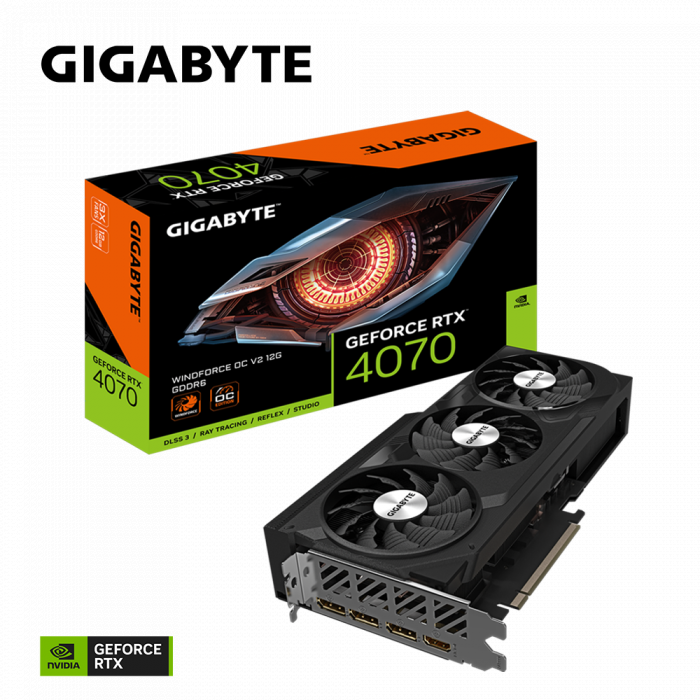 VGA GIGABYTE GeForce RTX™ 4070 WINDFORCE OC V2 12G