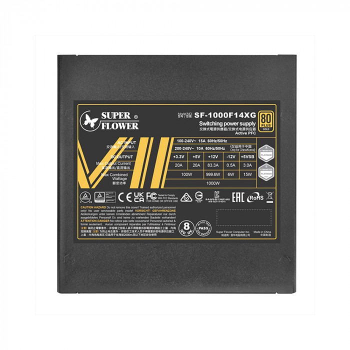 PSU SuperFlower Leadex VII XG Black 1000W (ATX 3.1/ Full-Modular/ 80 Plus Gold)
