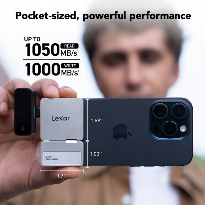 Ổ cứng di động Lexar Professional Go Portable SSD with Hub 1TB