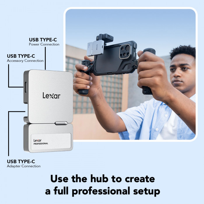 Ổ cứng di động Lexar Professional Go Portable SSD with Hub 1TB