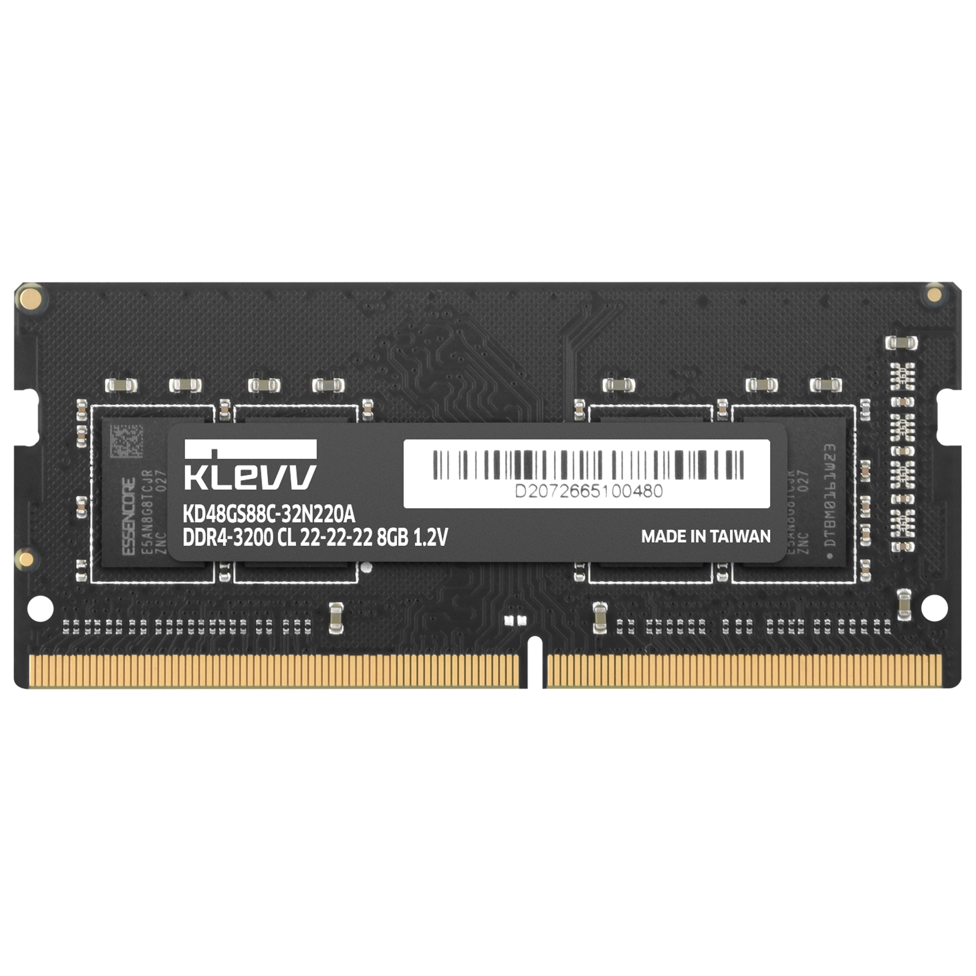 RAM LAPTOP KLEVV STANDARD SO-DIMM 8GB (1*8GB) DDR4 BUS 3200 C22