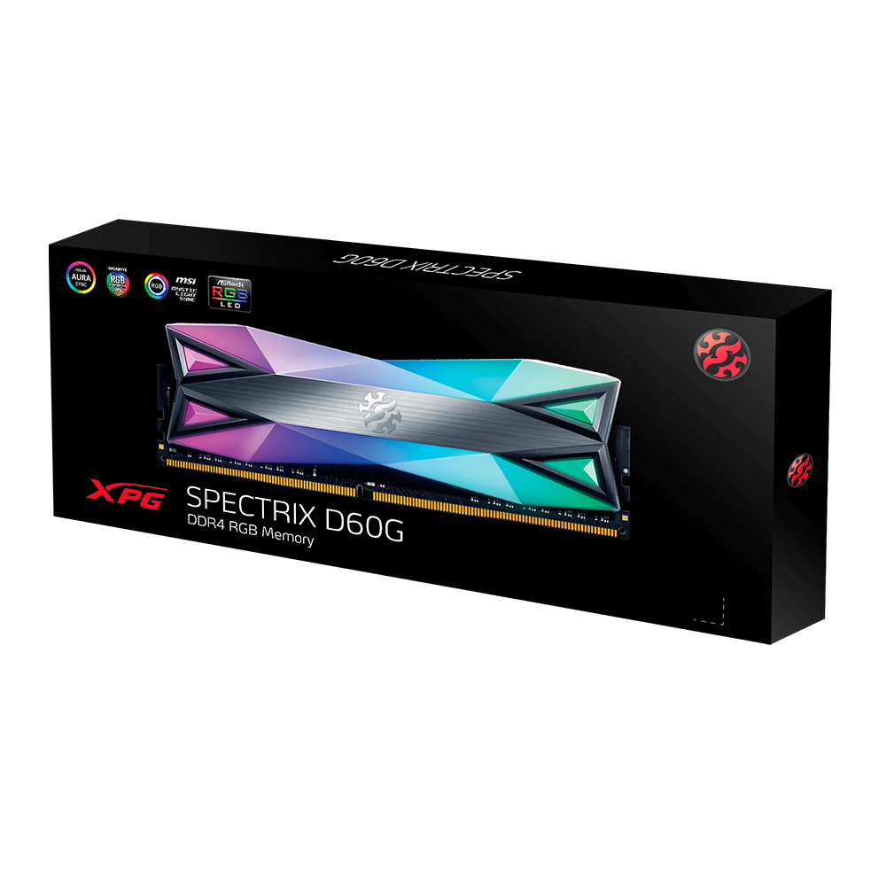 RAM ADATA XPG SPECTRIX D60G 16GB RGB GREY (2X8GB/DDR4/3200MHZ/TẢN NHIỆT TUNGSTEN)