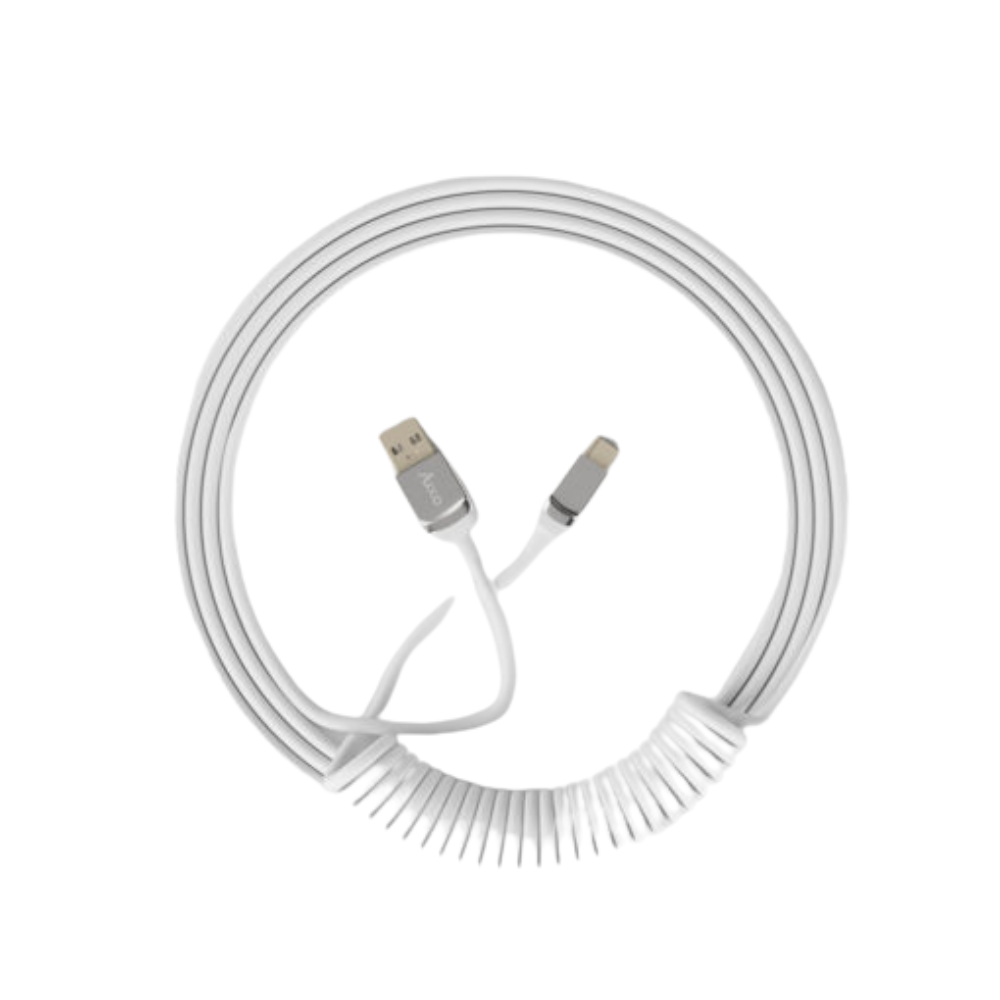Dây Cáp Custom AKKO Coiled Cable – White