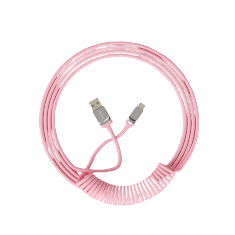 Dây Cáp Custom AKKO Coiled Cable – Pink