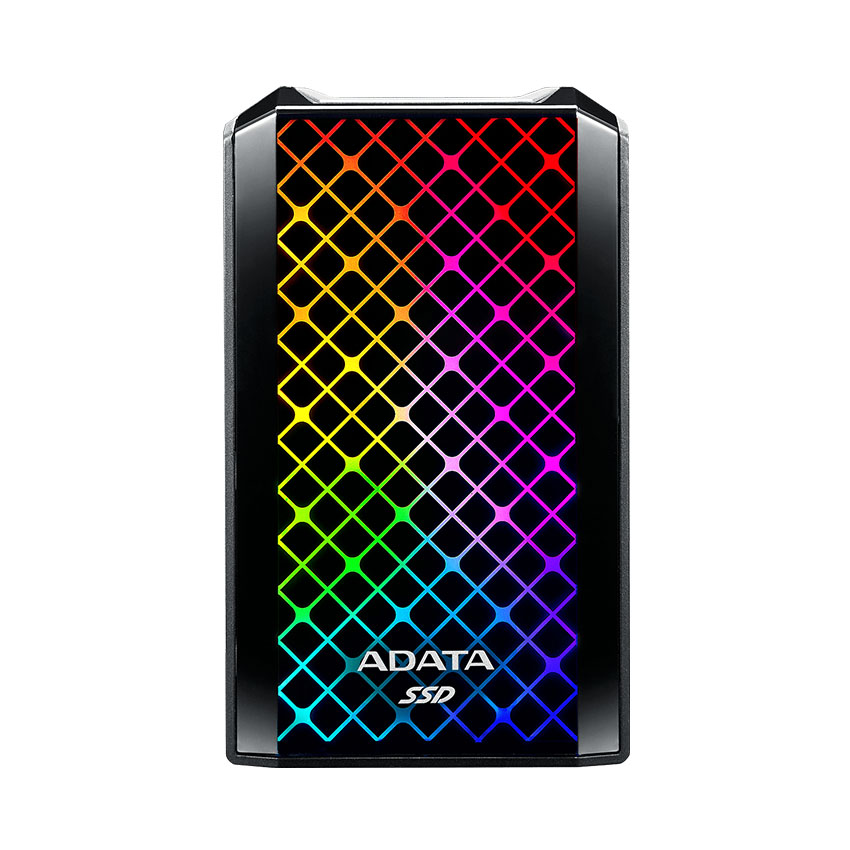Ổ cứng di động SSD 512GB Adata ASE900G Led RGB - Black