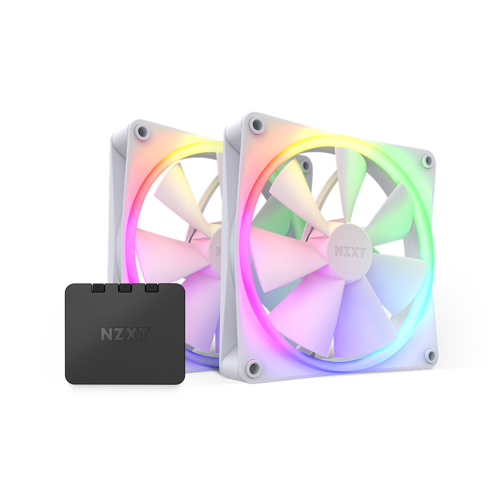 FAN CASE F140 RGB TWIN PACK WHITE (X2 PACK | 140MM PC COOLING FANS)