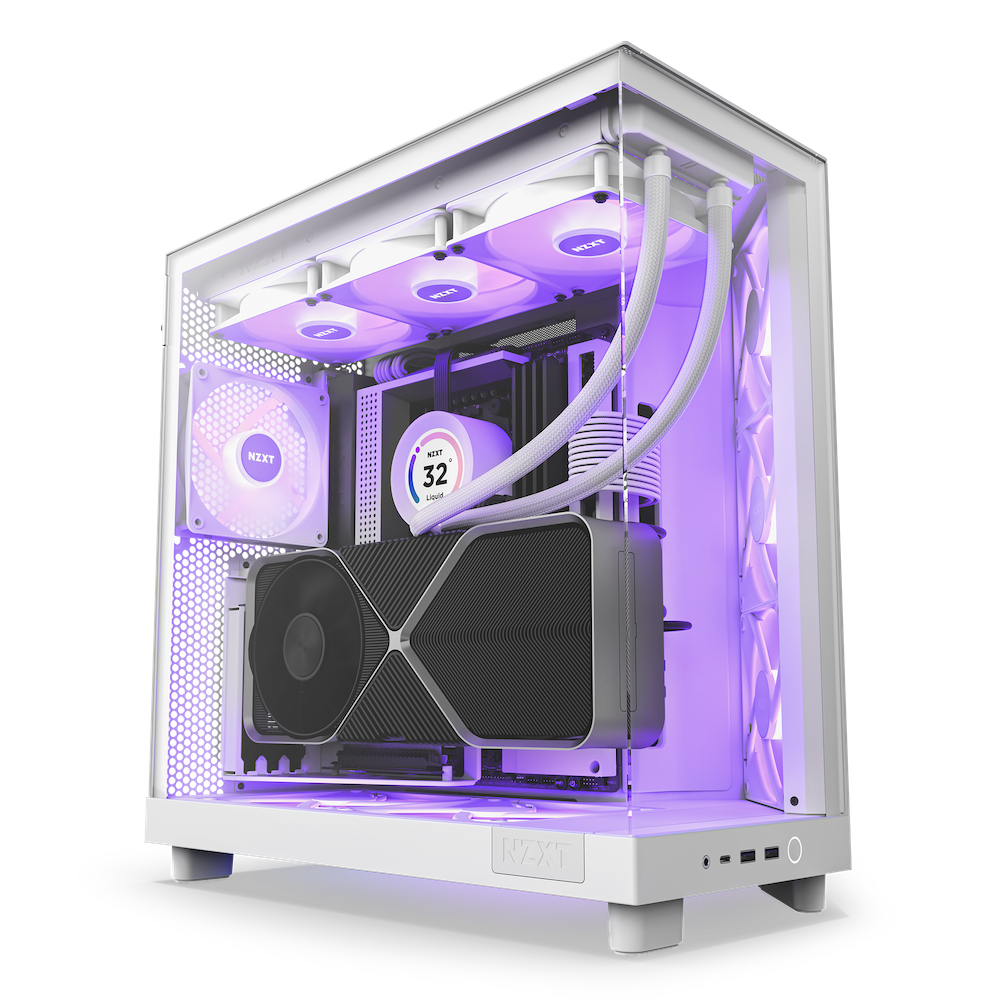 CASE NZXT H6 FLOW RGB ALL WHITE